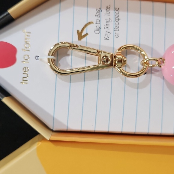 🔹️True To form Yellow and Pink Pencil Handbag Charm Key Chain  ✨️✏️ - Picture 4 of 5